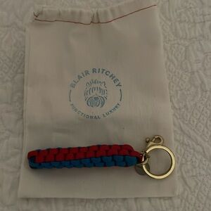 Blair Ritchey Blue Red Box Knot Keychain Used